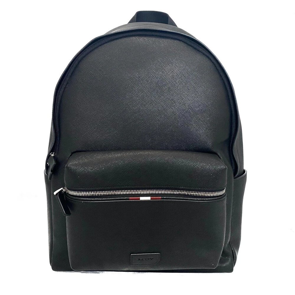 Bally Black Red White Leather Backpack #330005B53B